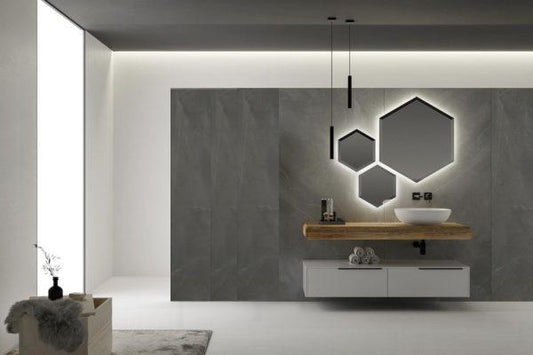ARREDO BAGNO MOBILE LIFE 12 CASTAGNO NAT.LEVIGATO-LACCATO BIANCO 142 MASSELLO
