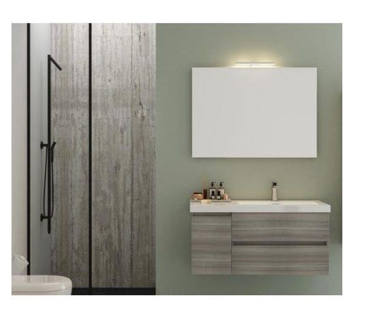 ARREDO BAGNO MOBILE LINE 01 cm.100 DX FINITURA EUCALIPTO GRIGIO
