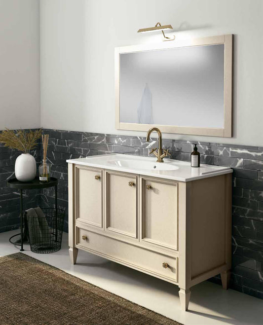 ARREDO BAGNO MOBILE PROVENCE PRO122B CM 122 AVORIO ANTICATO