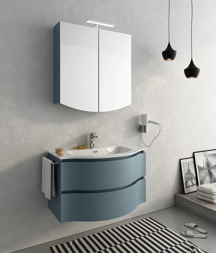 ARREDO BAGNO MOBILE URBAN BROADWAY B2 cm 85 TRANCHE BLU O ALTRE FINITURE