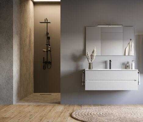 ARREDO BAGNO MOBILE VERSO 05 cm 120 FINITURA BIANCO NEVE