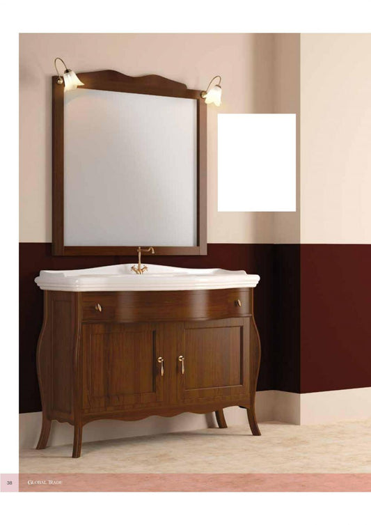 ARREDO BAGNO PAESTUM 108 FRONTALE IN MASSELLO LEGNO FINITURA NOCE