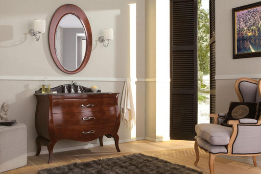 ARREDO BAGNO VINTAGE02 cm.108 FINITURA NOCE TOP MARMO