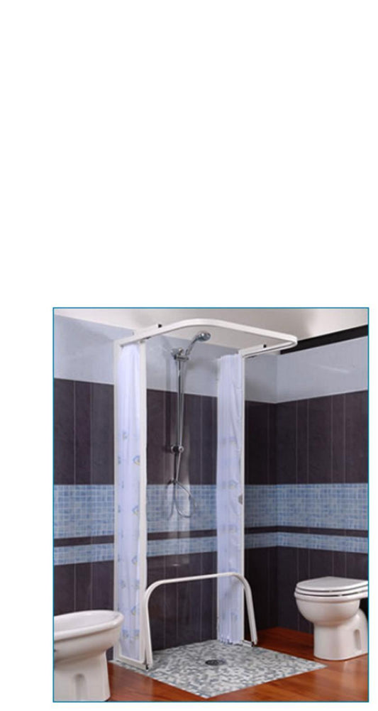 BOX DOCCIA 3 LATI 72X90X72 SALVASPAZIO RIBALTINA ALLUMINIO BIANCO LAVABILE