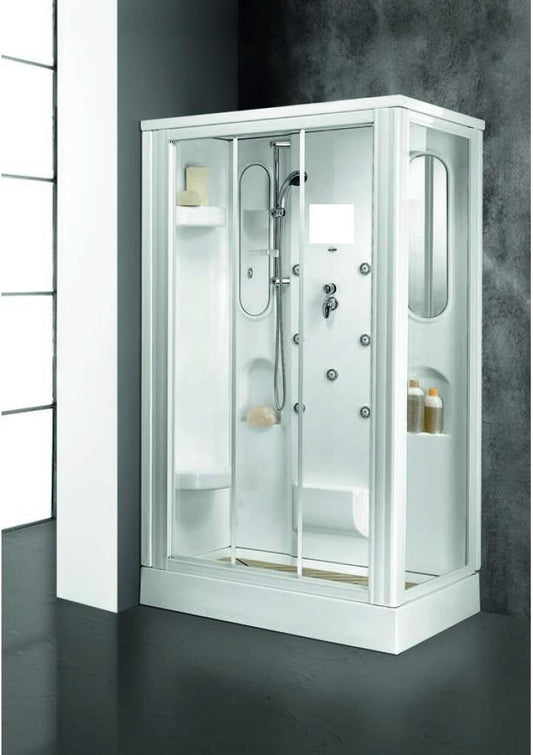 BOX DOCCIA CABINATO IDROMASSAGGIO RETTANGOLARE 120x80 FANTASY MADE IN ITALY