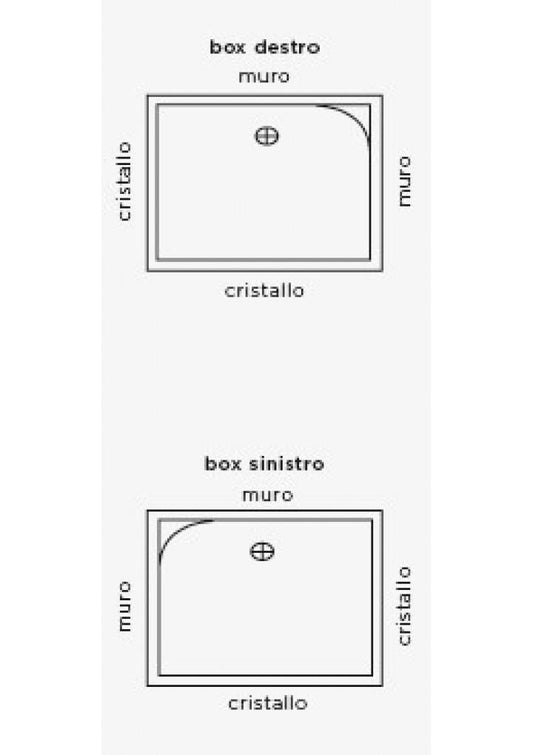 BOX DOCCIA CABINATO IDROMASSAGGIO RETTANGOLARE 72x90 ANDROMEDA MADE IN ITALY SENZA CUPOLINO