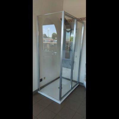 BOX DOCCIA RETTANGOLARE DINO SALOON 80x120 CON PIATTO DOCCIA E PANNELLO IDROMASSAGGIO