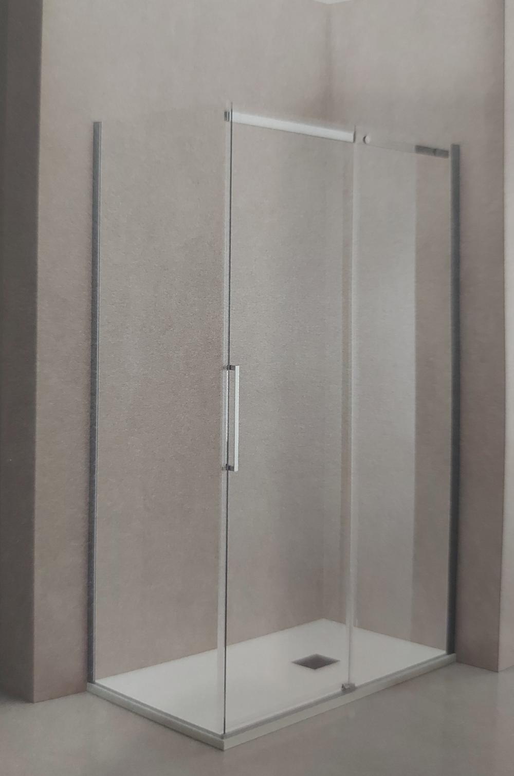 BOX DOCCIA RETTANGOLARE GAIA DX 70x120 PROFILI BIANCO OPACO E VETRO SP 6MM TRASPARENTE ANTICALCARE INCLUSO