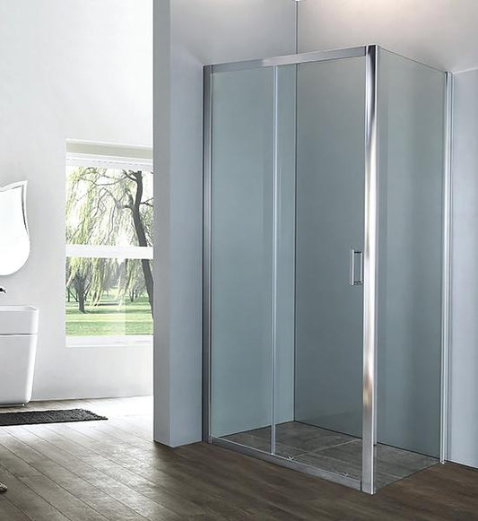 BOX DOCCIA RETTANGOLARE SLIM 100X70 CROMO CRISTALLO SP 6MM