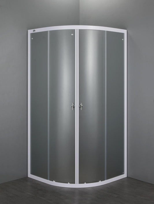BOX DOCCIA SEMICIRCOLARE NEVADA 90X90 BIANCO CRISTALLO OPACO SP.4MM