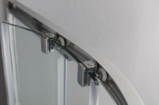 BOX DOCCIA SEMICIRCOLARE RETTANGOLARE FS40 80X120 H200 CROMO CRISTALLO ANTICALCARE SP.6MM