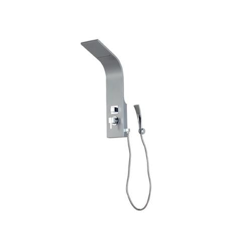COLONNA DOCCIA CON CASCATA SENNA ACCIAIO FINITURA SILVER