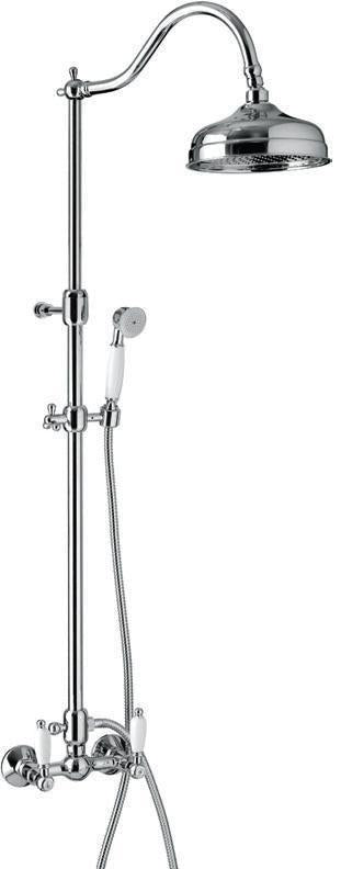 COLONNA DOCCIA DECO CERAMIC EMMEVI CON RUBINETTO DOCCIA E SOFFIONE PIOGGIA MADE IN ITALY