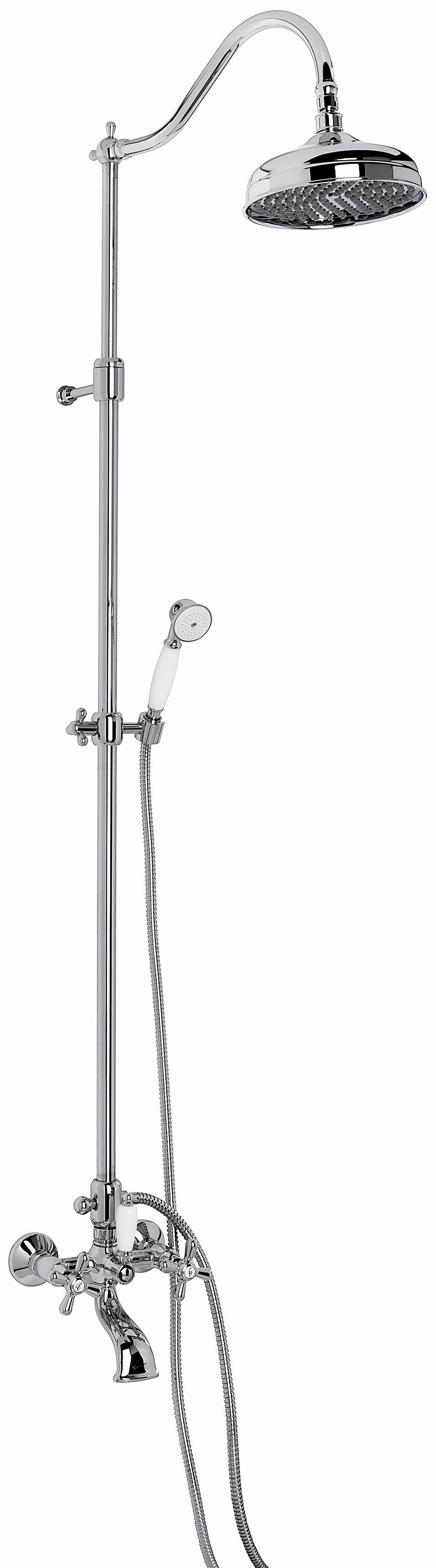 COLONNA DOCCIA DECO OLD EMMEVI CON RUBINETTO VASCA E SOFFIONE PIOGGIA MADE IN ITALY