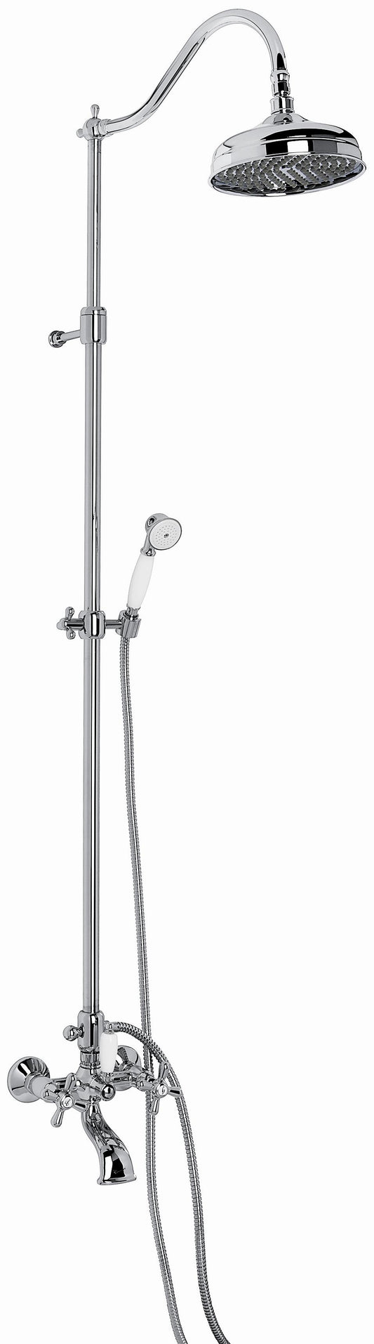 COLONNA DOCCIA DECO OLD EMMEVI CON RUBINETTO VASCA E SOFFIONE PIOGGIA MADE IN ITALY