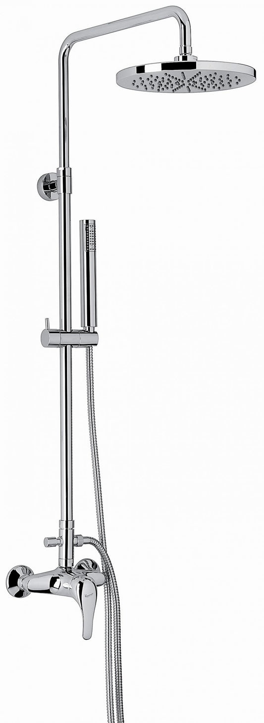 COLONNA DOCCIA REGOLABILE OTTONE CROMATO CON MISCELATORE CR9500214 EMMEVI MADE IN ITALY