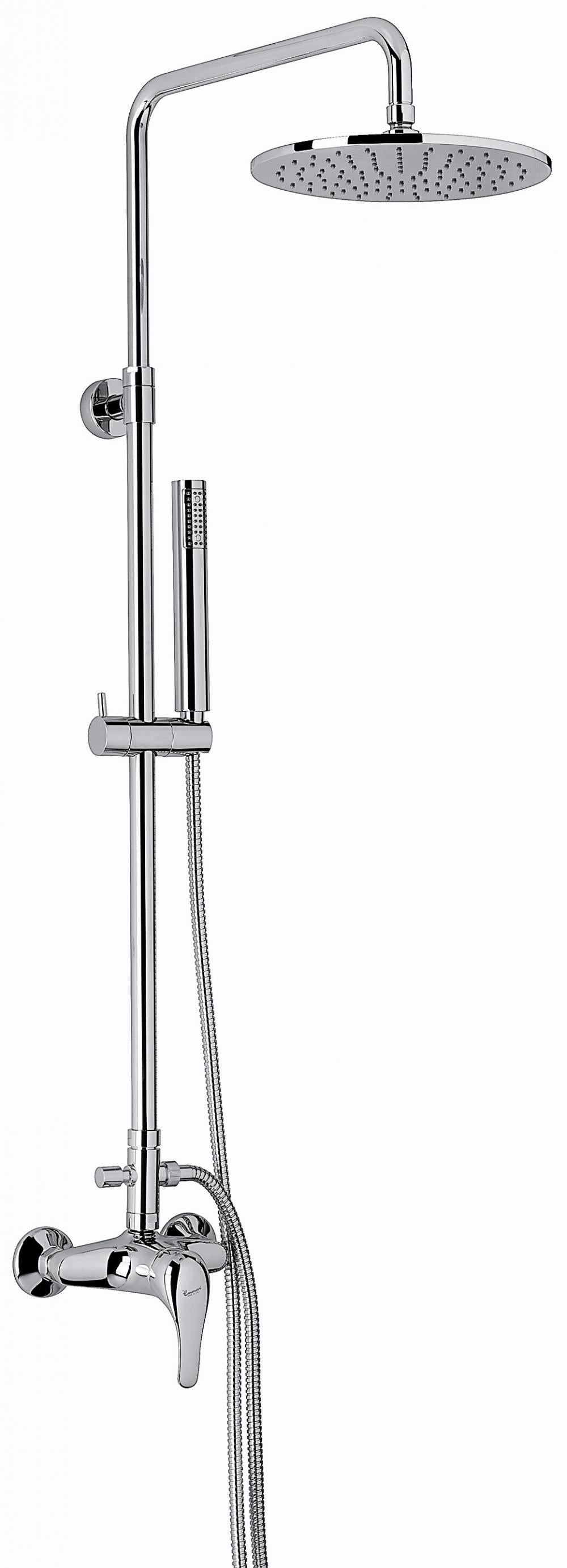 COLONNA DOCCIA REGOLABILE OTTONE CROMATO CON MISCELATORE CR9500215 EMMEVI MADE IN ITALY
