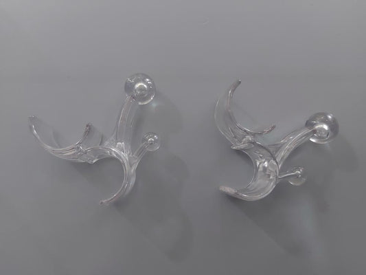 COPPIA APPENDINI GANCIO PORTA ACCAPPATOIO DOPPIO GANCIO UNIVERSALI TRASP SCALDASAVIETTE TERMOARREDO