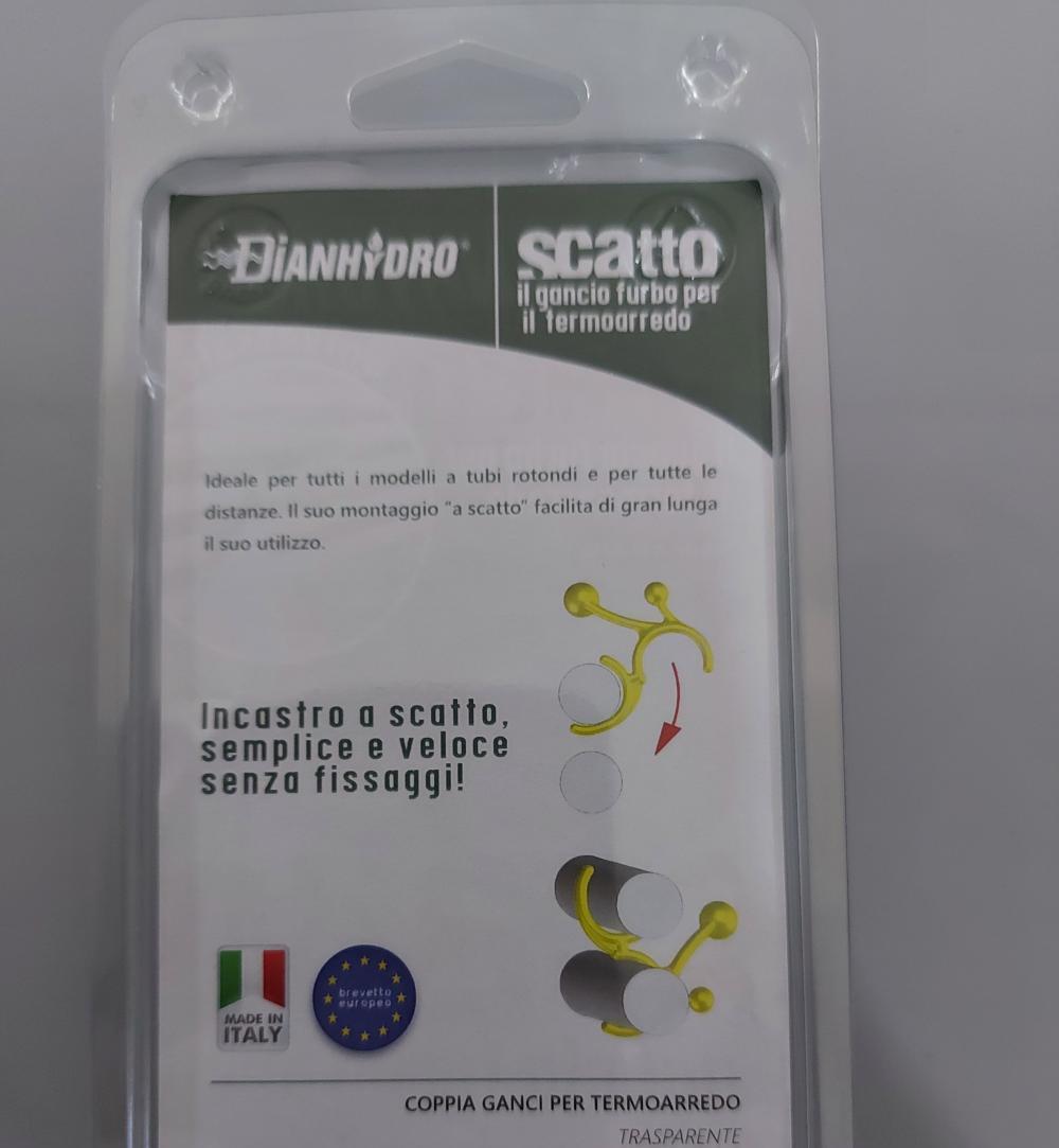 COPPIA APPENDINI GANCIO PORTA ACCAPPATOIO DOPPIO GANCIO UNIVERSALI TRASP SCALDASAVIETTE TERMOARREDO