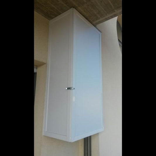 COPRICALDAIA CM 35X50X35 H 80 STRUTTURA IN ALLUMINIO VERNICIATO BIANCO