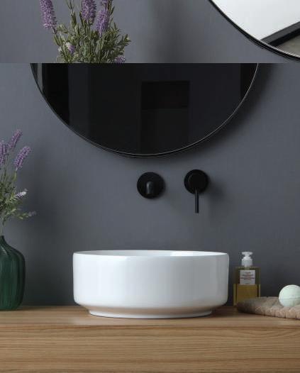 LAVABO DA APPOGGIO SMART 38 TONDO CM 38 H 15 CERAMICA BIANCO