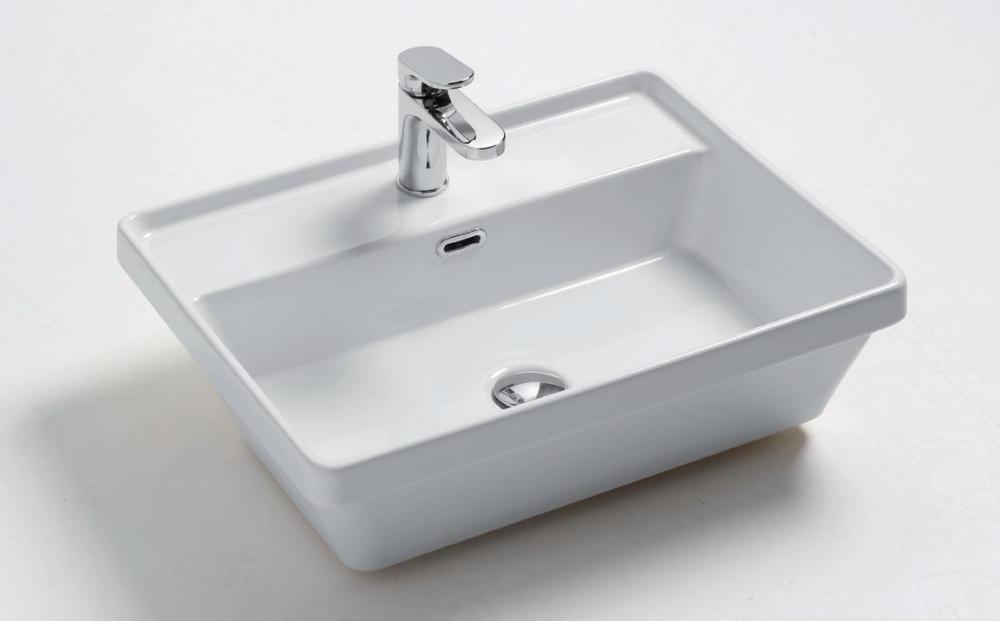 LAVABO DA INCASSO CM.4 DANDY RUB CM.56X43 CERAMICA BIANCO