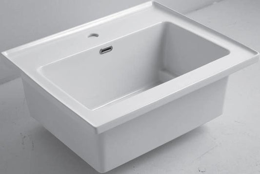 LAVABO IN CERAMICA MULTIUSO JOLLY 60 61X51,5 MONOFORO BIANCO RETTIFICATO