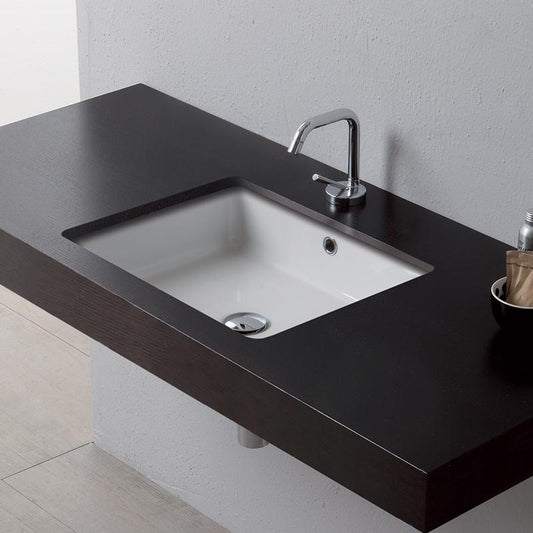 LAVABO INCASSO SOTTOPIANO CM.54X43,5 CITY CERAMICA BIANCO