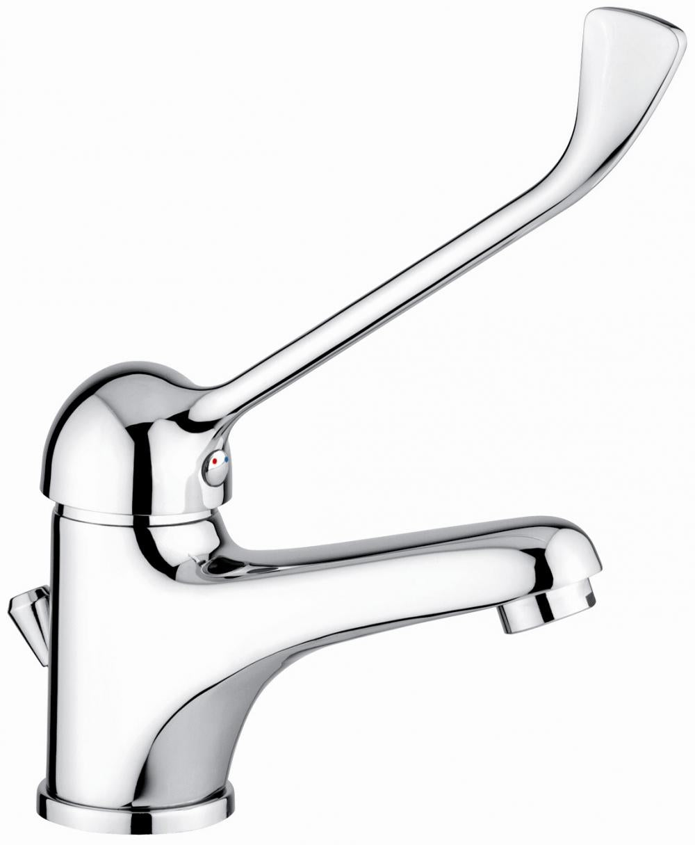 MISCELATORE LAVABO CON LEVA CLINICA GIGLIO E SCARICO AUTOMATICO MADE IN ITALY