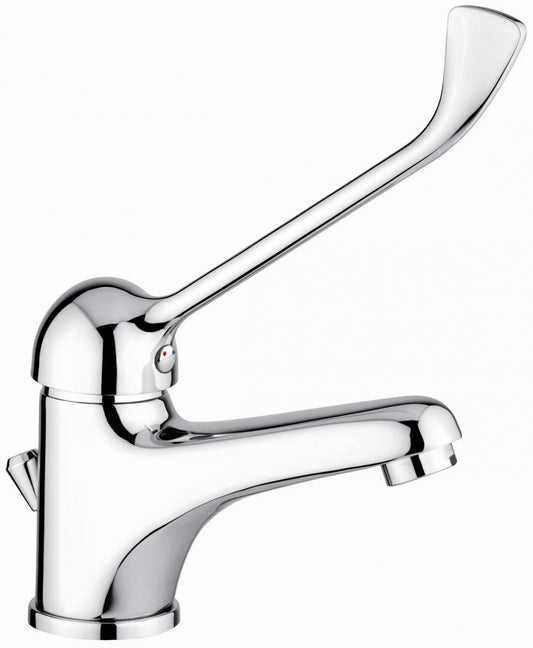 MISCELATORE LAVABO CON LEVA CLINICA GIGLIO E SCARICO AUTOMATICO MADE IN ITALY
