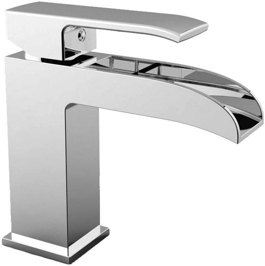 MISCELATORE LAVABO CROMATO LEVEL CASCATA LES061KCR
