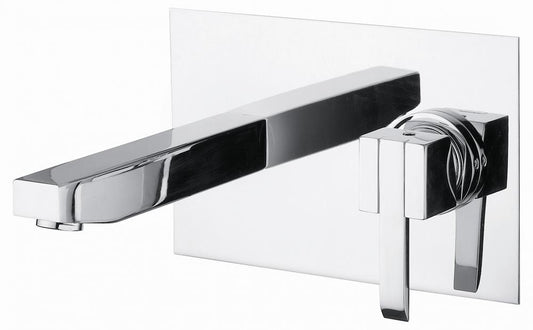 MISCELATORE LAVABO INCASSO A MURO CROMATO SICILY EMMEVI MADE IN ITALY