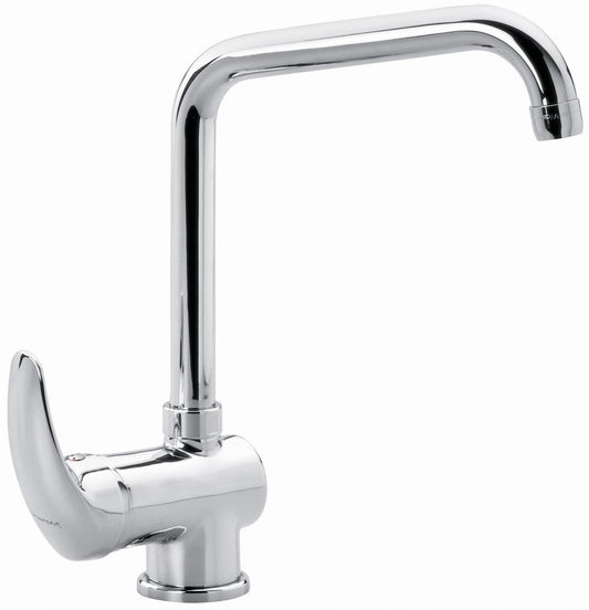 MISCELATORE LAVELLO CUCINA CANNA ALTA ANUBIS CROMATO MADE IN ITALY