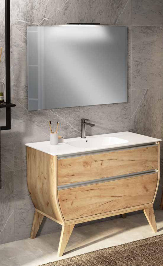 MOBILE BAGNO JOLLY 105T CONSOLLE IN RESINA E SPECCHIO