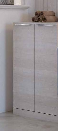 MOBILE COLONNA PORTA LAVATRICE / ASCIUGATRICE CESTONE ESTRAIBILE 70X62x115 TRANCHE' ROVERE CHIARO