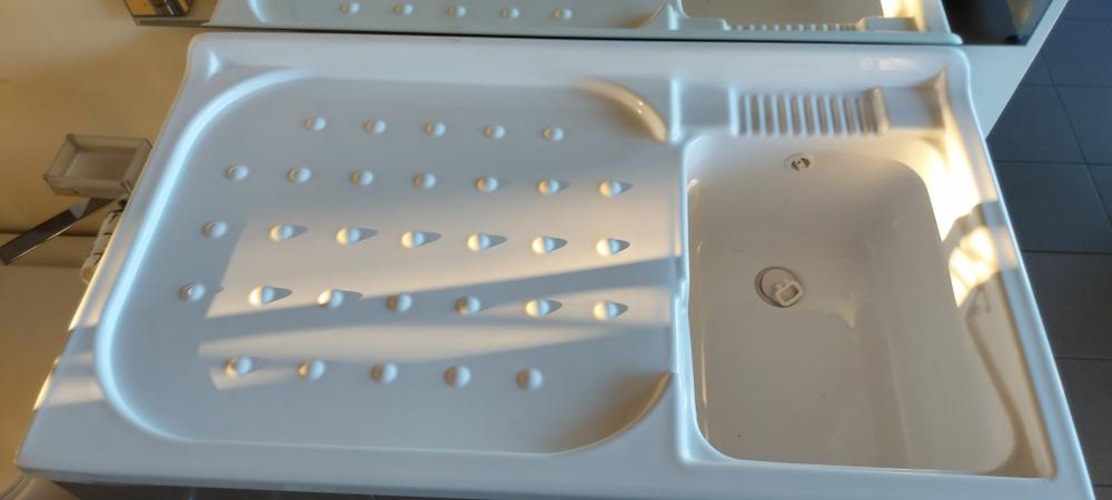 MOBILE LAVATOIO CON COPRILAVATRICE CM.107X60 3 ANTE SFERA2 BIANCO VISONE
