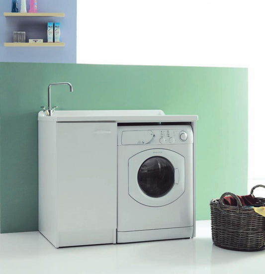 MOBILE LAVATOIO CON COPRILAVATRICE CM.107X60 SERIE LADY COLORE BIANCO
