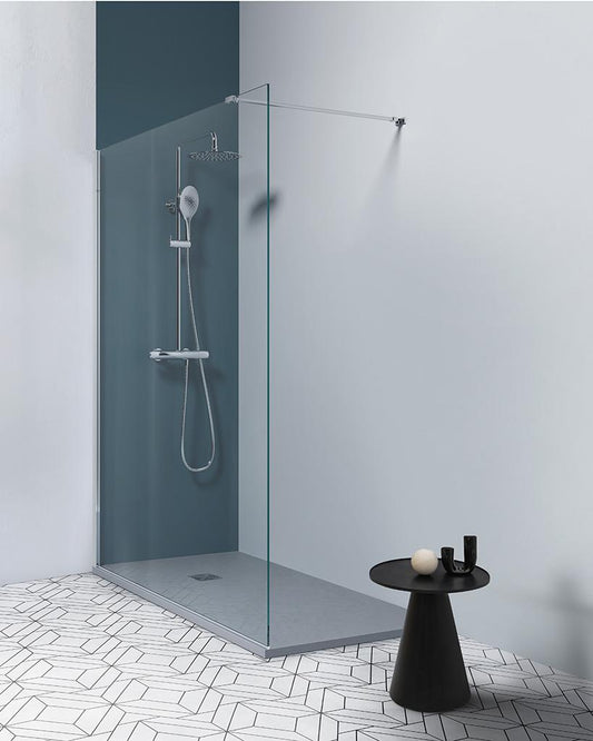 PARATIA DOCCIA WALK IN 100X200 CROMO CRISTALLO SP 8MM ANTICALCARE