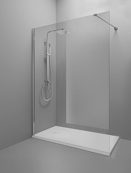 PARATIA DOCCIA WALK IN 100X200 CROMO CRISTALLO SP 6MM ANTICALCARE
