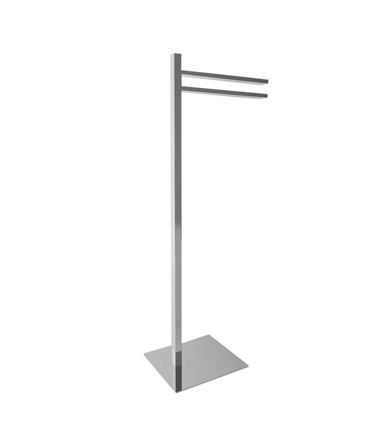 Piantana PT01 Portasalviette Lavabo Small Quadra Cromato, Made in Italy