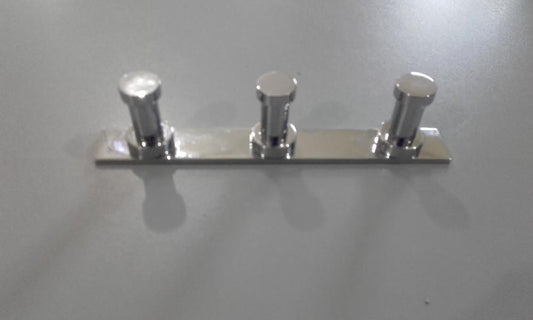 PORTA ACCAPPATOIO 3 GANCI IN OTTONE CROMATA MADE IN ITALY