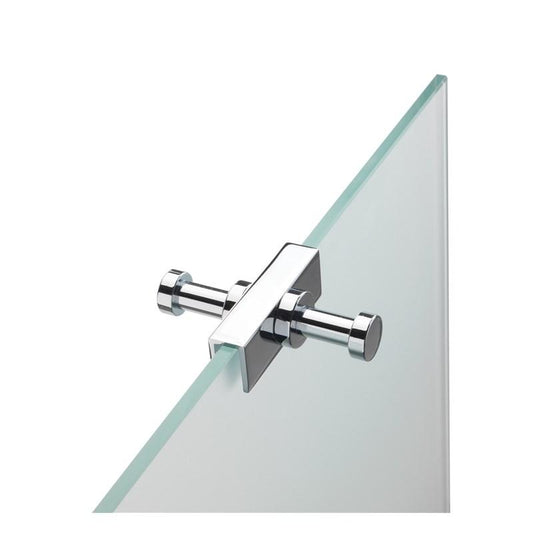 PORTA ACCAPPATOIO SINGOLO OTTONE CROMATO PER LATO DOCCIA VETRO 6/8MM