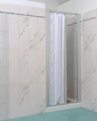 PORTA DOCCIA NICCHIA MISURA DA 63 A 69 CM ARGENTO SATINATO O BIANCO APERTURA TOTALE LAVABILE