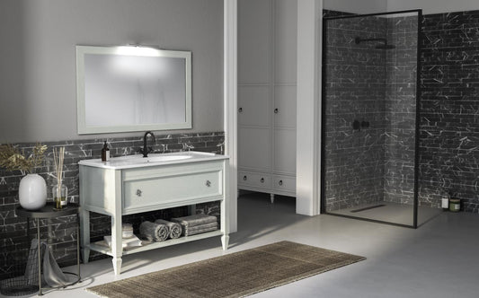 ARREDO BAGNO MOBILE PROVENCE PRO122A CM 122 BIANCO VENEZIANO