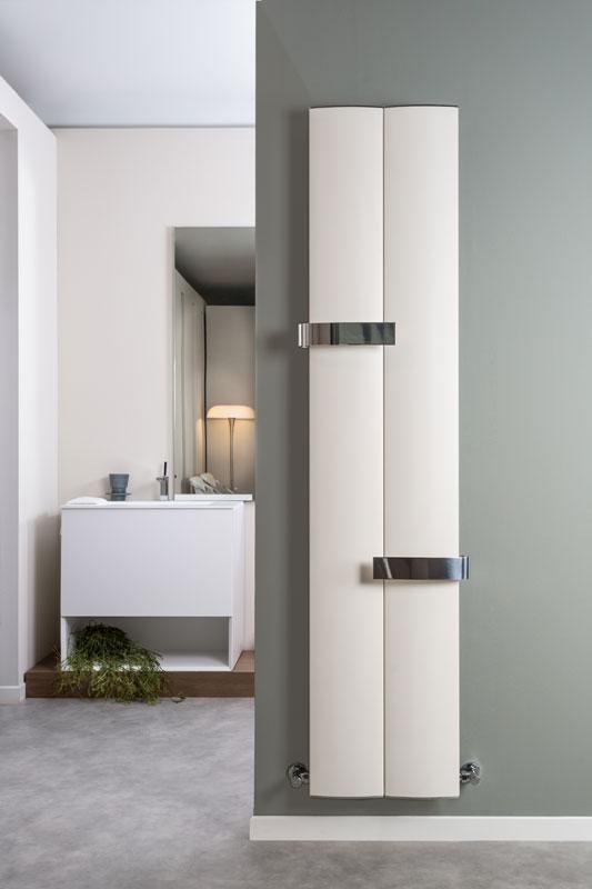 RADIATORE ARREDO OTHELLO TWIN SLIM ALLUMINIO BIANCO SABLE CM 189X46 INT 180