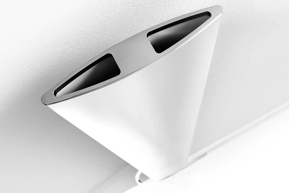 RADIATORE ARREDO OTHELLO TWIN SLIM ALLUMINIO BIANCO SABLE CM 189X46 INT 180