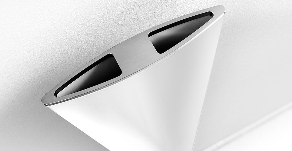 RADIATORE D'ARREDO OTHELLO PLAT SLIM ALLUMINIO BIANCO SABLE CM.189X60,3 INT.180