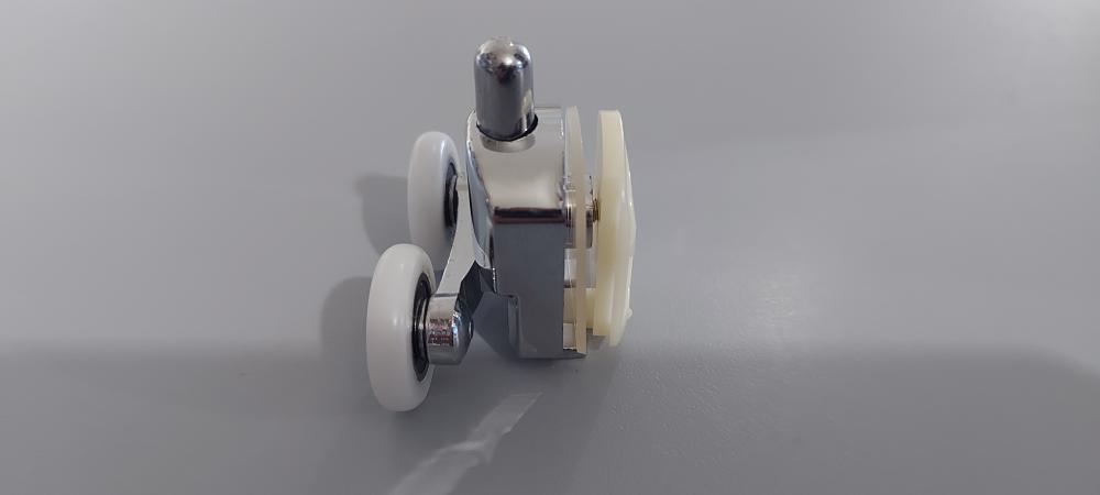 RICAMBIO CARRELLO INFERIORE RUOTE CUSCINETTI BOX ANTE SGANCIABILI DOCCIA TONDO R550 DADO PER VETRO 6MM