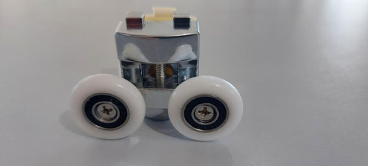 RICAMBIO CARRELLO SUPERIORE RUOTE CUSCINETTI BOX DOCCIA TONDO R550 DADO PER VETRO 6MM