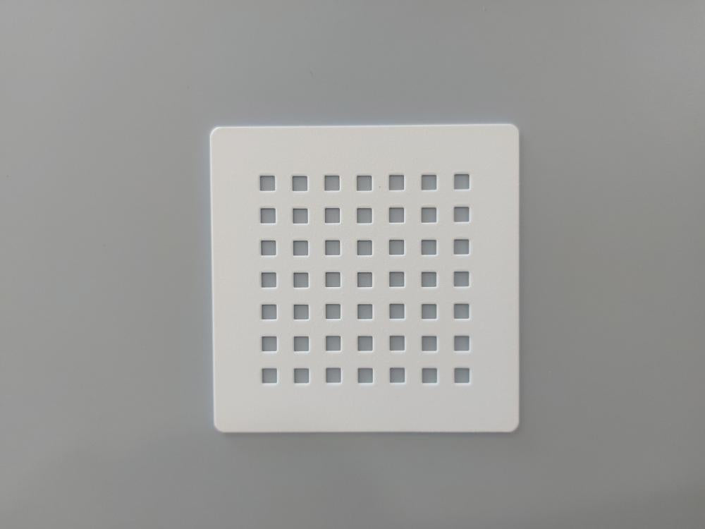 RICAMBIO GRIGLIA DI DEFLUSSO INOX BIANCO OPACO PER PIATTO DOCCIA TDA SERIE AMBROGIO